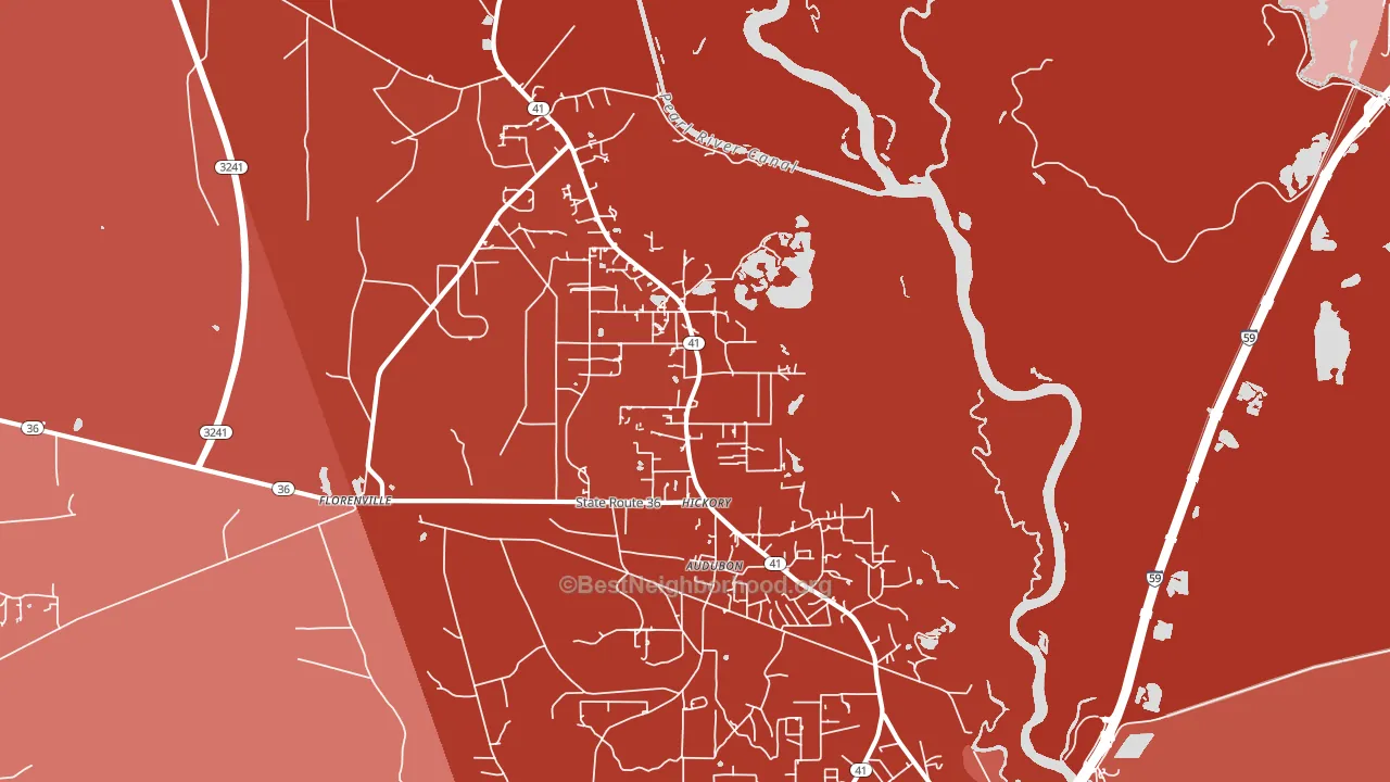 Hickory, LA block-group political-lean map