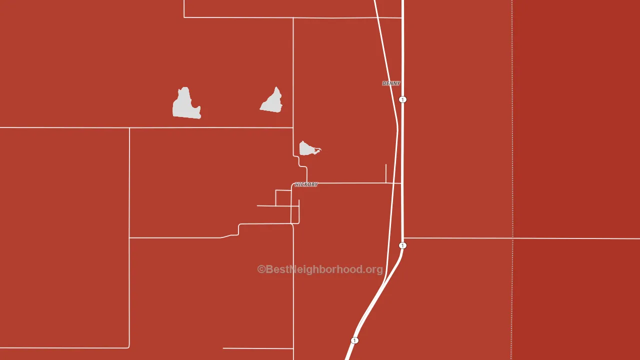Hickory, OK block-group political-lean map