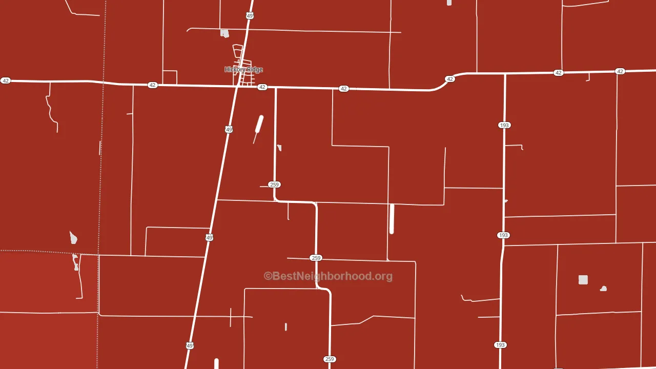 Hickory Ridge, AR block-group political-lean map