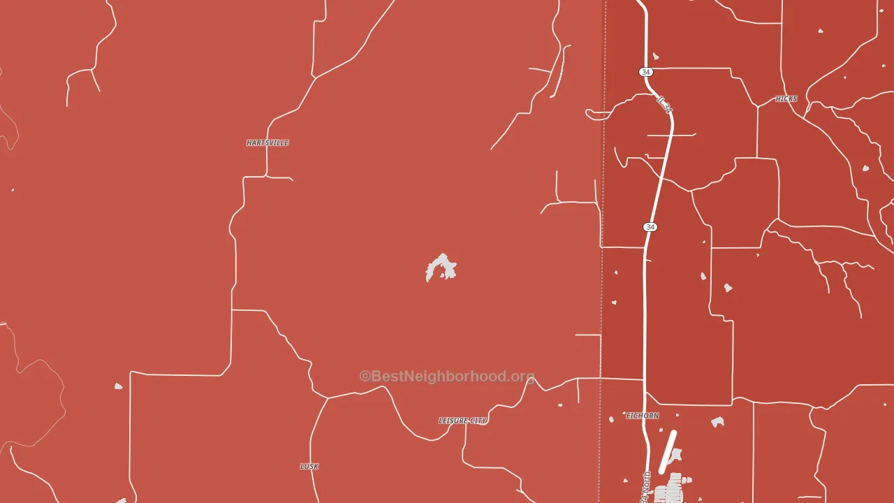 Hicks, IL block-group political-lean map
