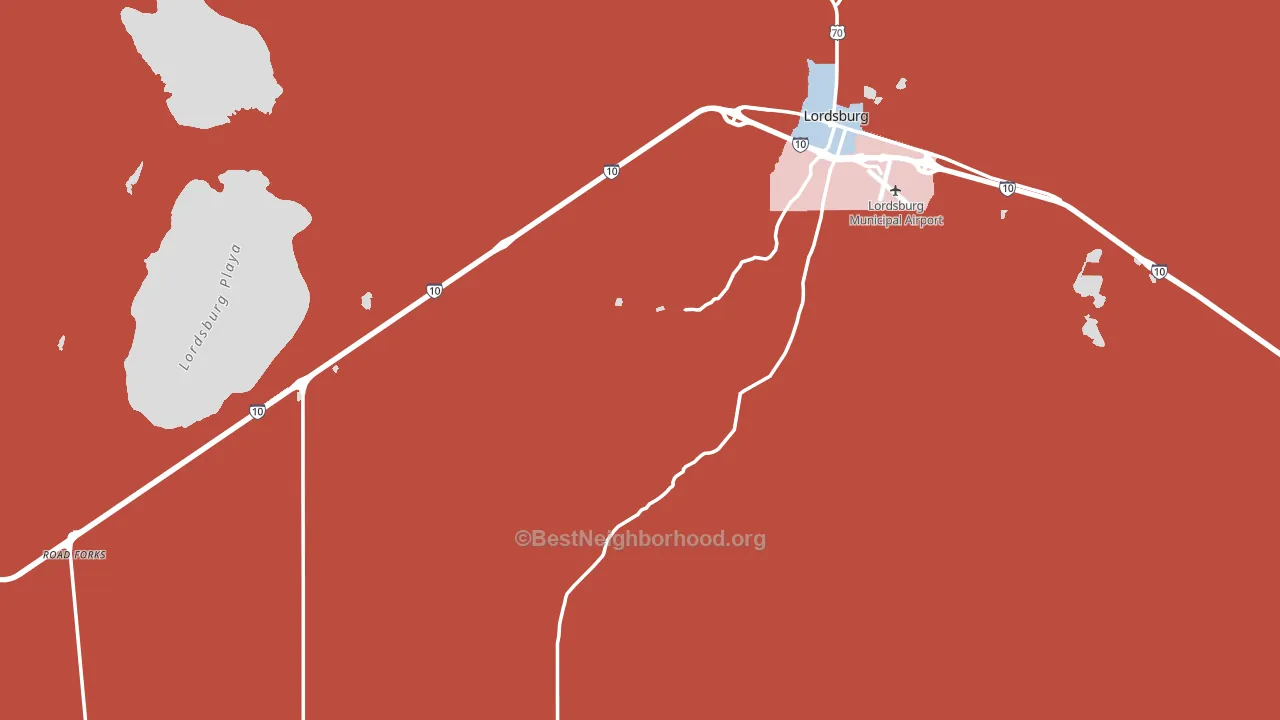 Hidalgo County, NM block-group political-lean map