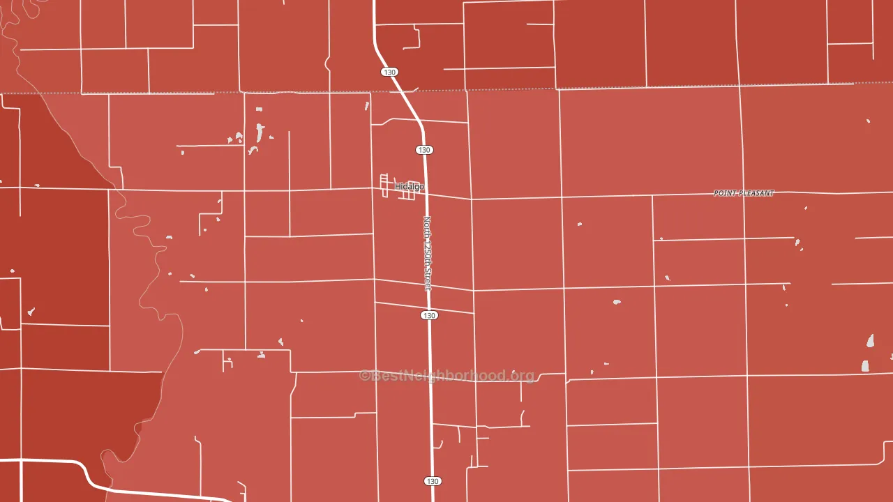 Hidalgo, IL block-group political-lean map
