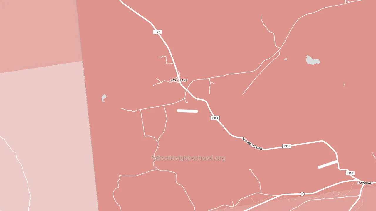 High Bank, NY block-group political-lean map