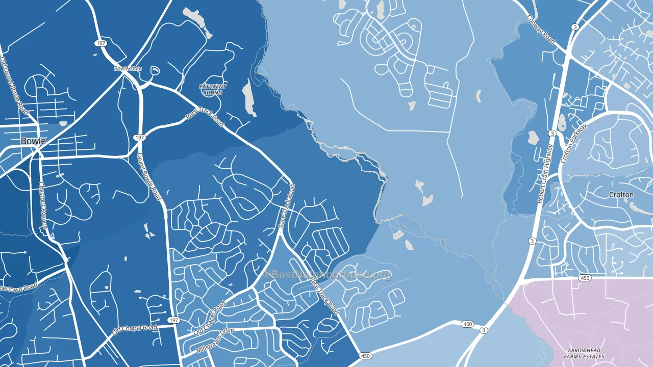 High Bridge Estates, MD block-group political-lean map
