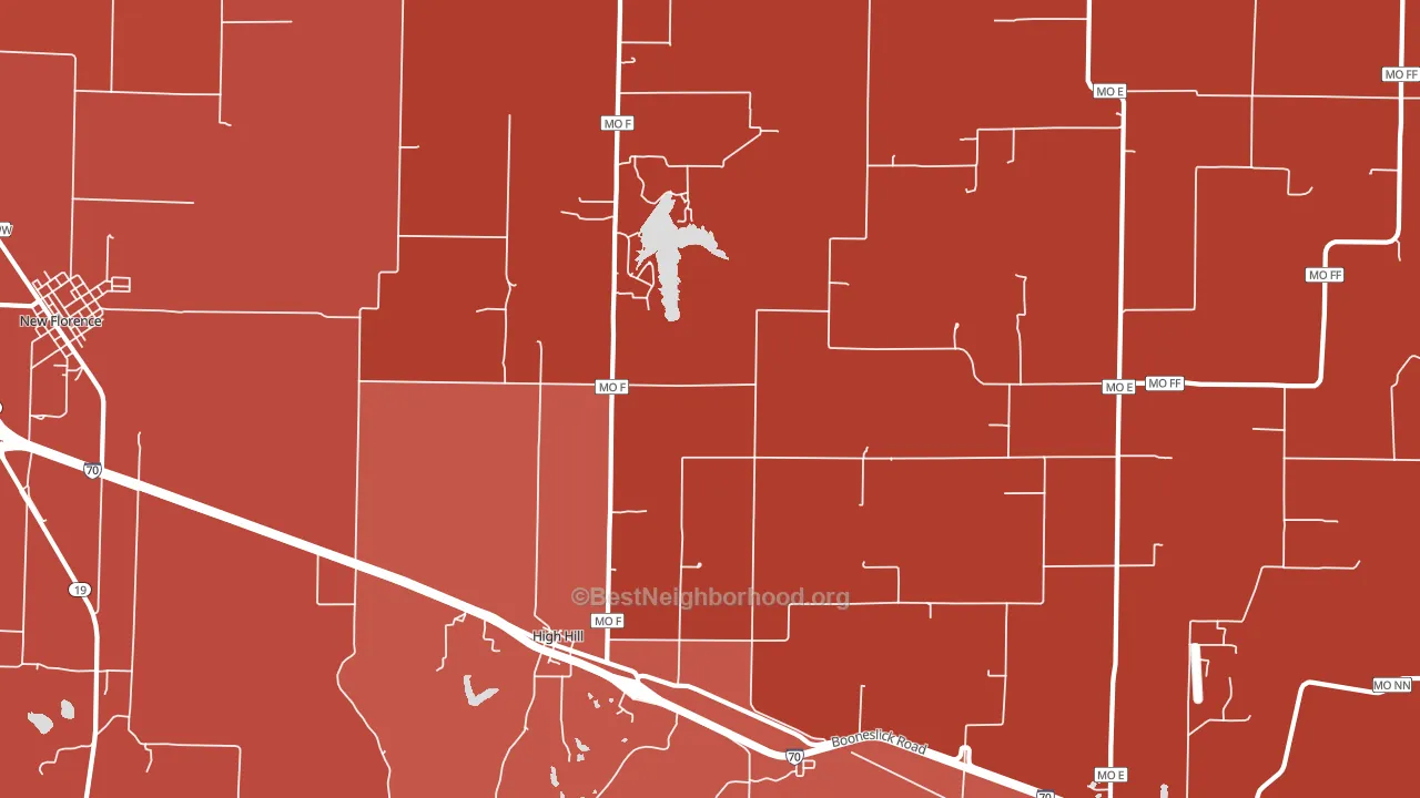 High Hill, MO block-group political-lean map