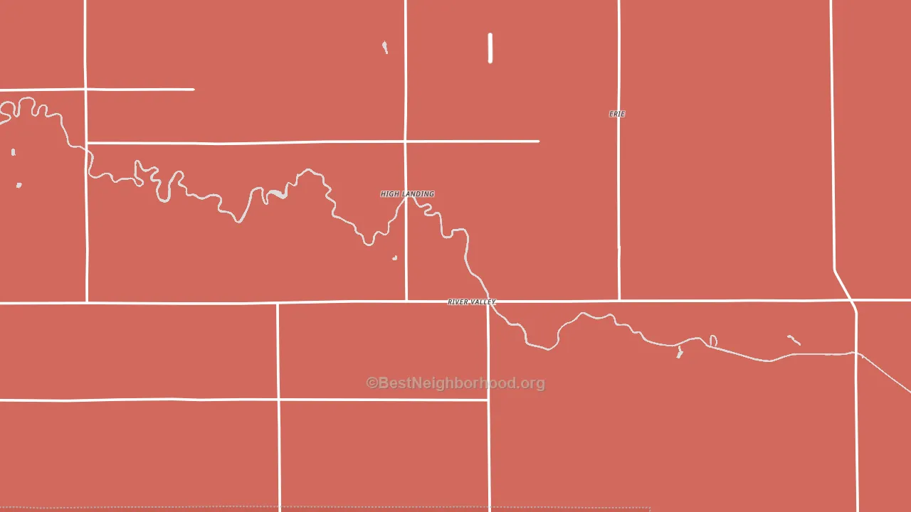High Landing, MN block-group political-lean map