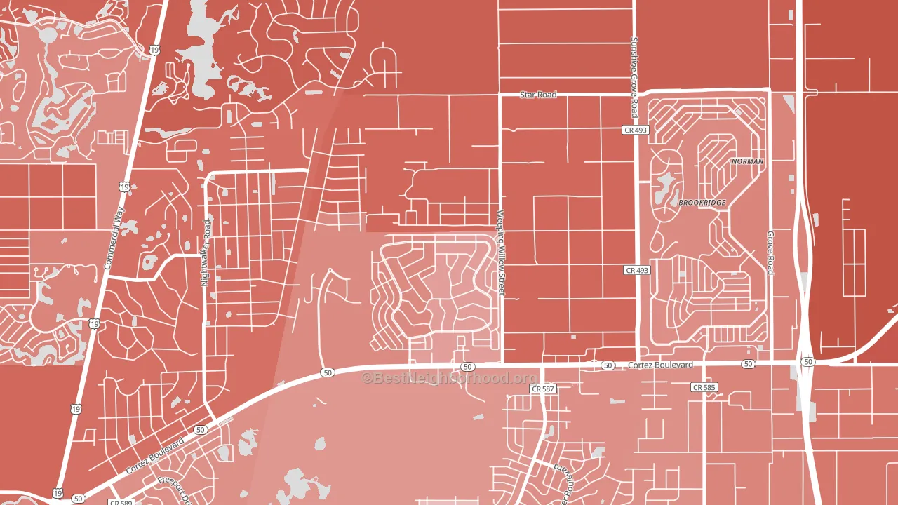 High Point, FL block-group political-lean map