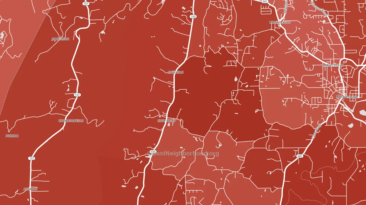 High Point, GA block-group political-lean map