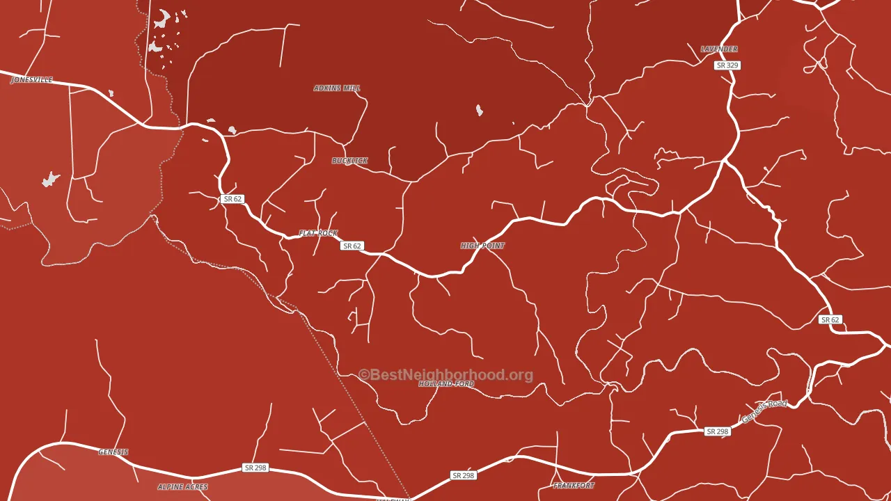 High Point, TN block-group political-lean map
