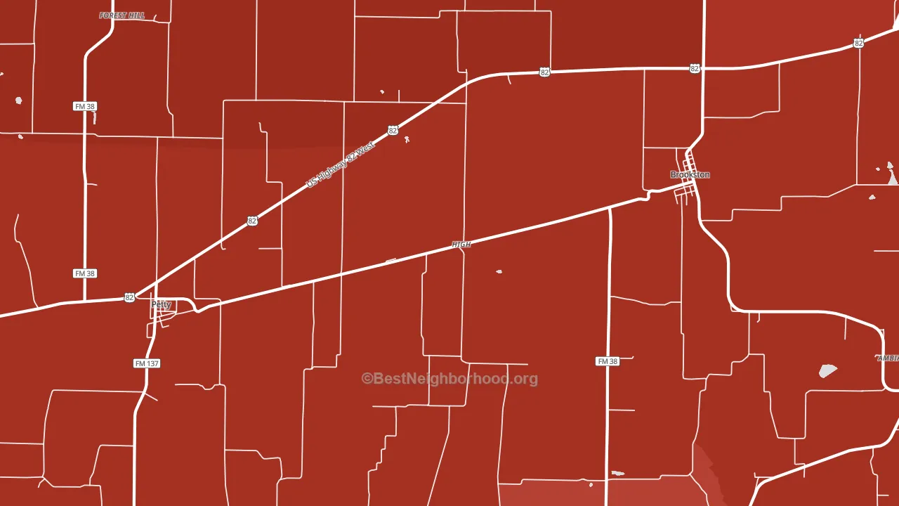 High, TX block-group political-lean map