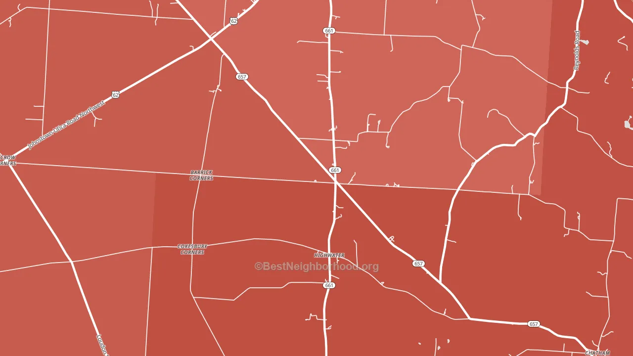 High Water, OH block-group political-lean map