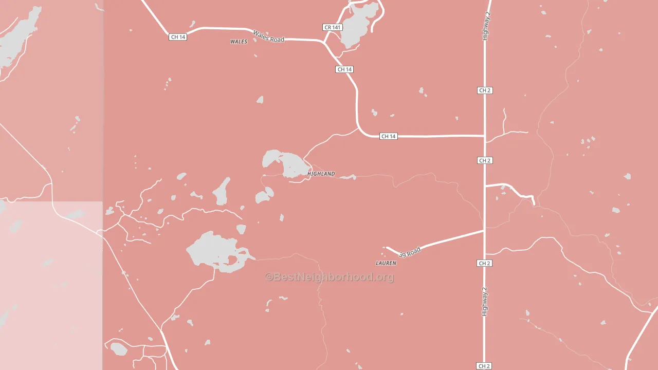 Highland, MN block-group political-lean map