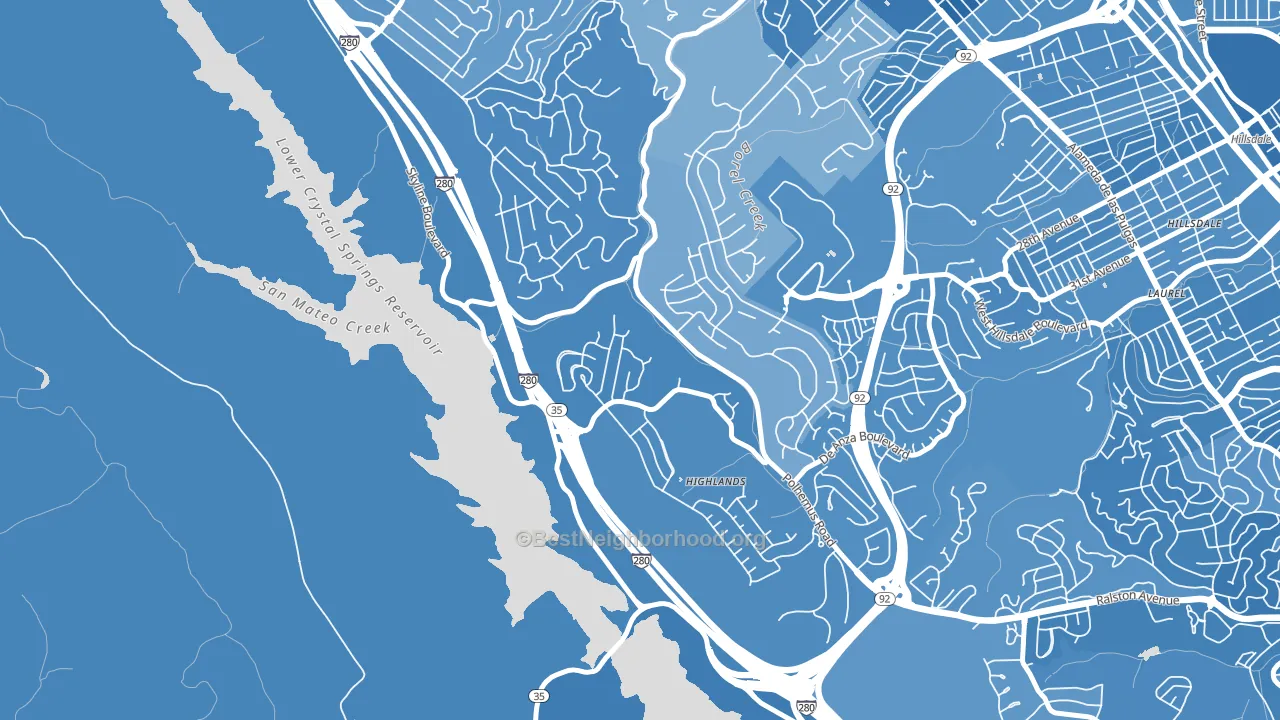 Highlands-Baywood Park, CA block-group political-lean map