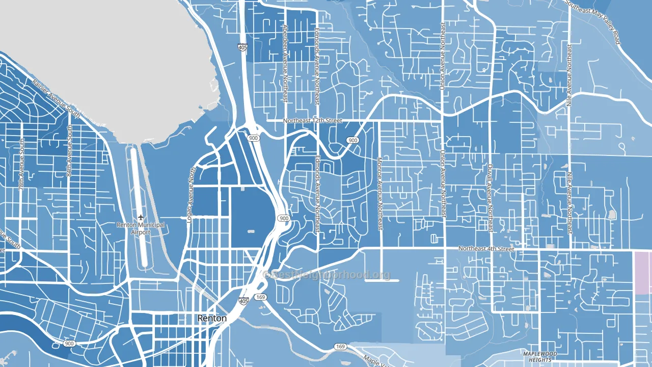 Highlands Park, Renton, WA block-group political-lean map
