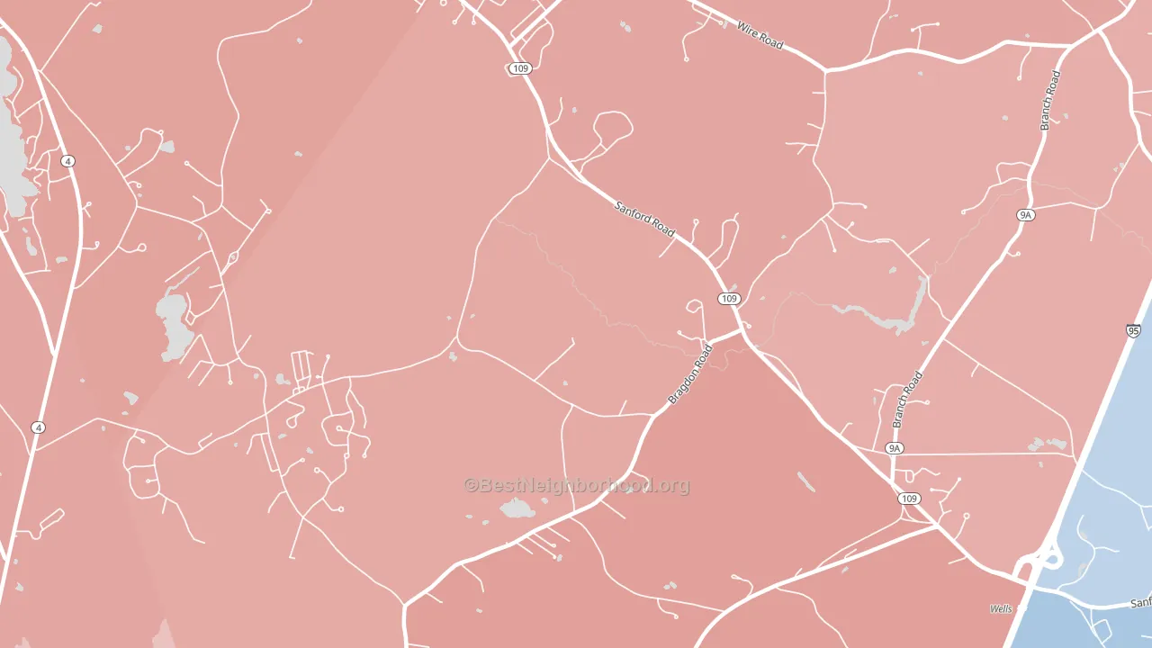 Highpine, ME block-group political-lean map