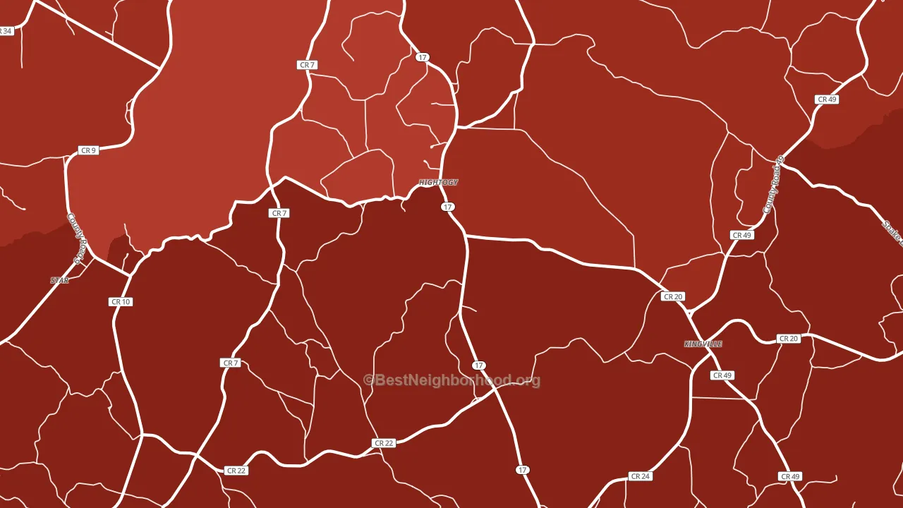 Hightogy, AL block-group political-lean map
