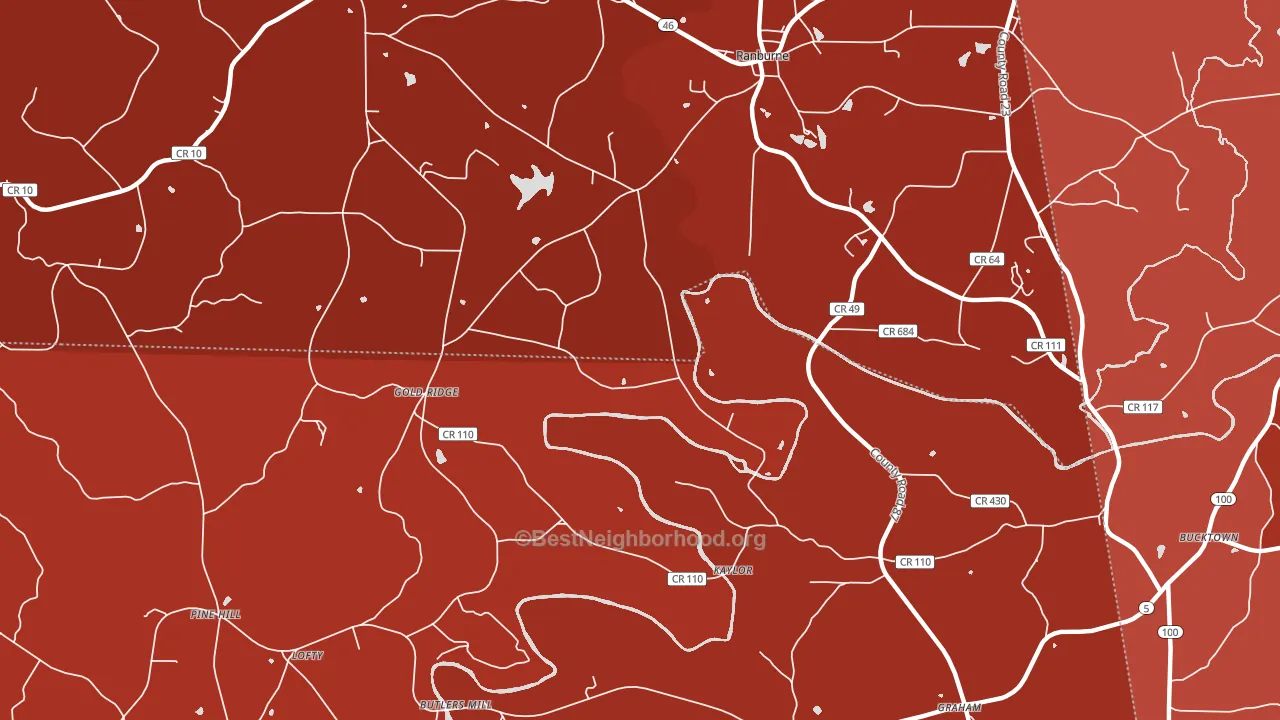 Hightower, AL block-group political-lean map
