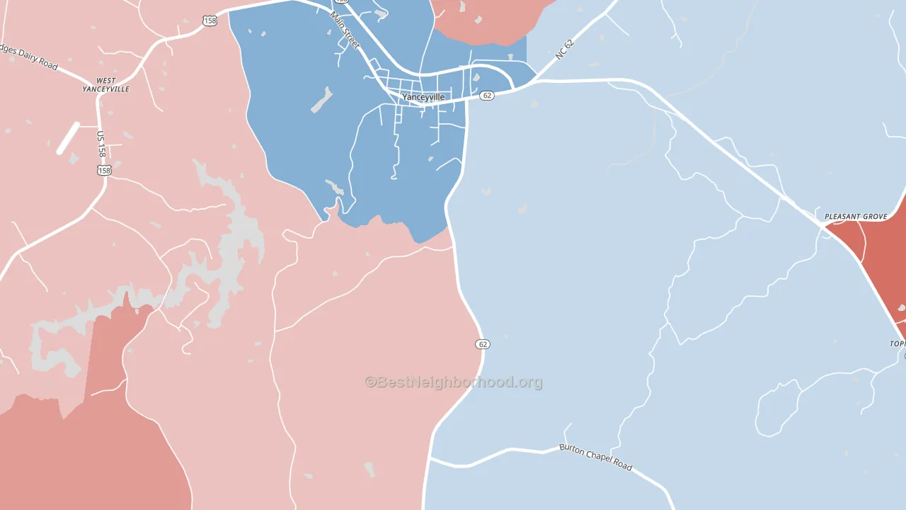 Hightowers, NC block-group political-lean map