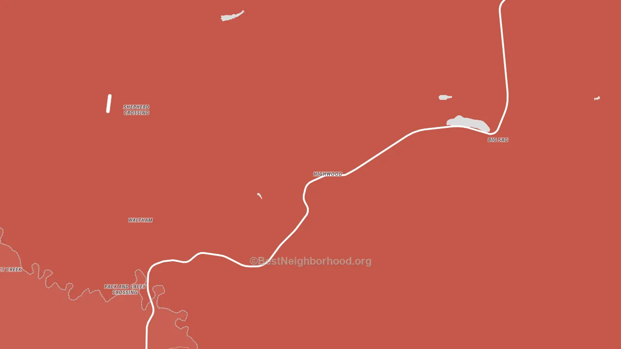 Highwood, MT block-group political-lean map