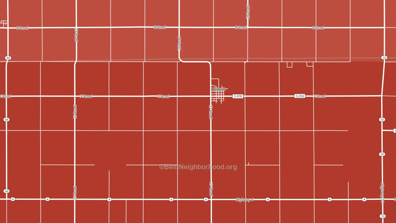 Hildreth, NE block-group political-lean map