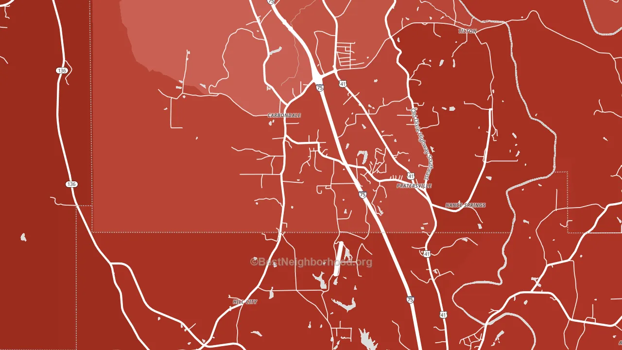Hill City, GA block-group political-lean map