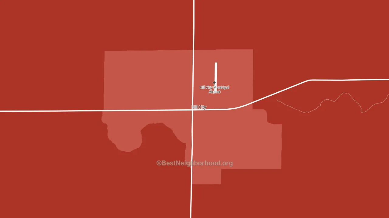 Hill City, KS block-group political-lean map