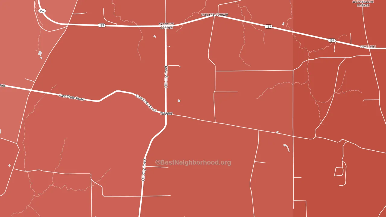 Hill City, PA block-group political-lean map