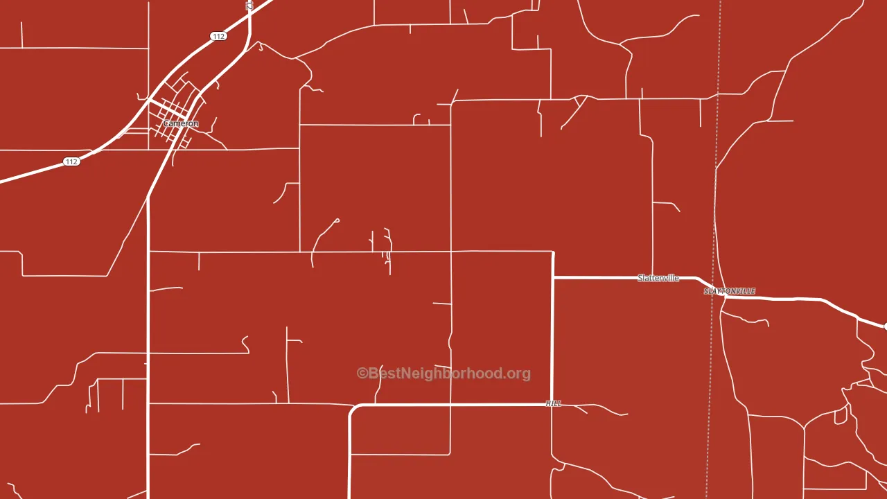Hill, OK block-group political-lean map