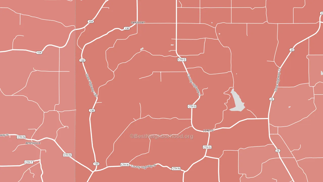 Hill Point, WI block-group political-lean map