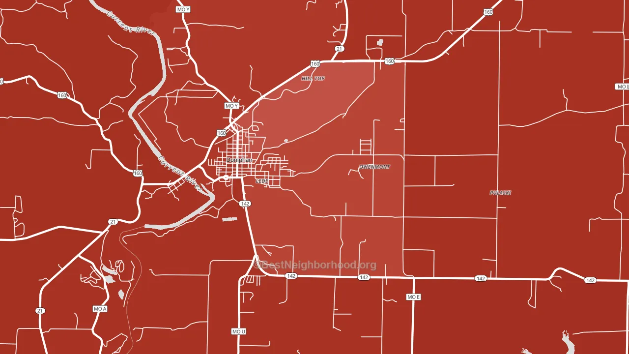 Hill Top, MO block-group political-lean map