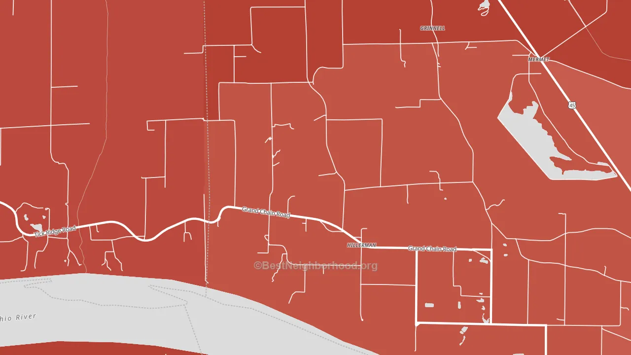 Hillerman, IL block-group political-lean map
