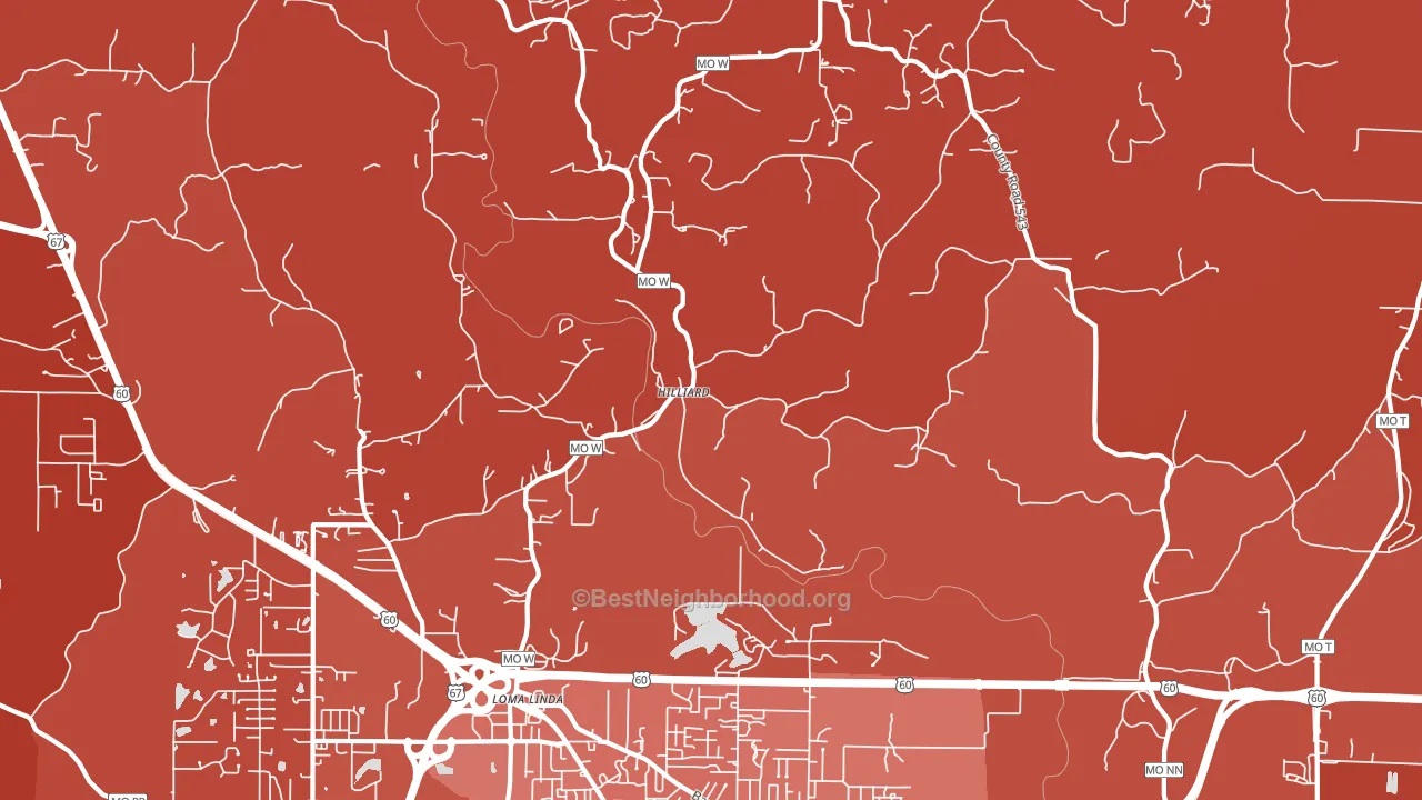 Hilliard, MO block-group political-lean map