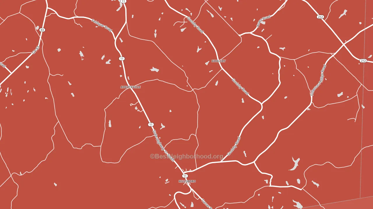 Hillsboro, GA block-group political-lean map