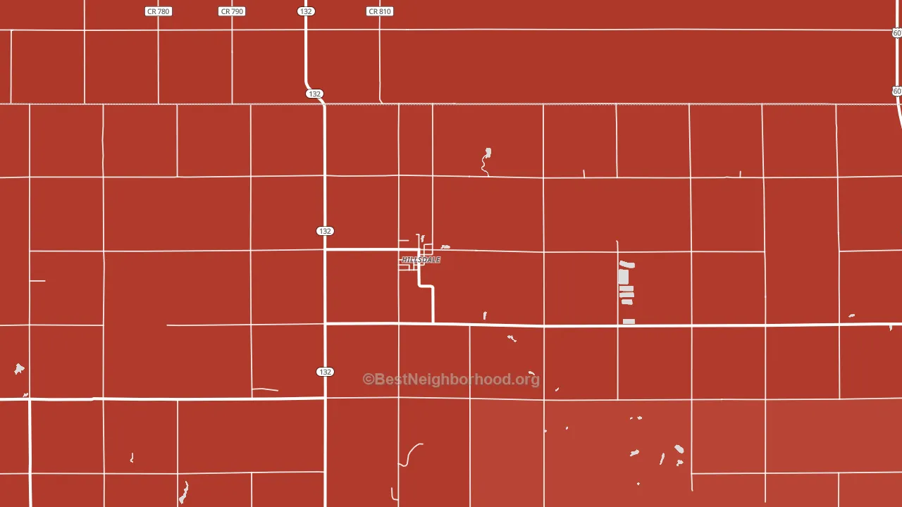 Hillsdale, OK block-group political-lean map