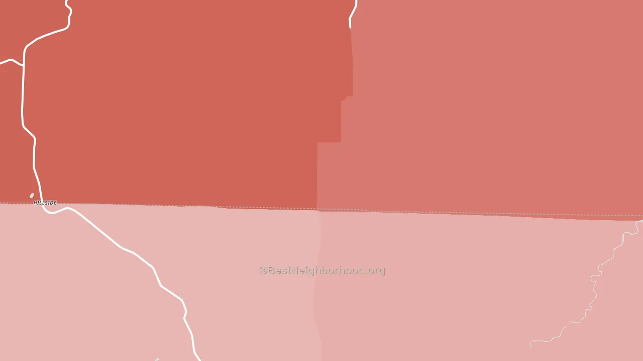 Hillside, CO block-group political-lean map
