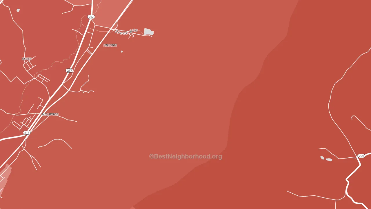Hillside, PA block-group political-lean map