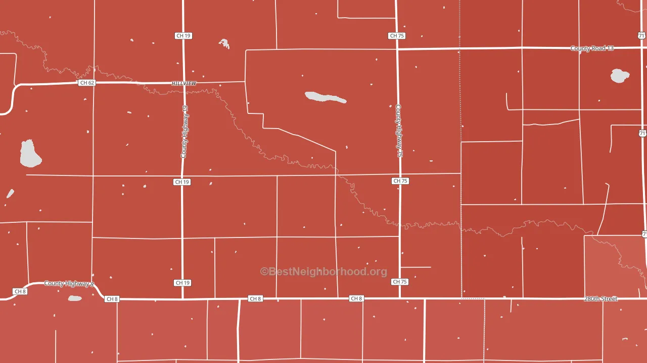 Hillview, MN block-group political-lean map