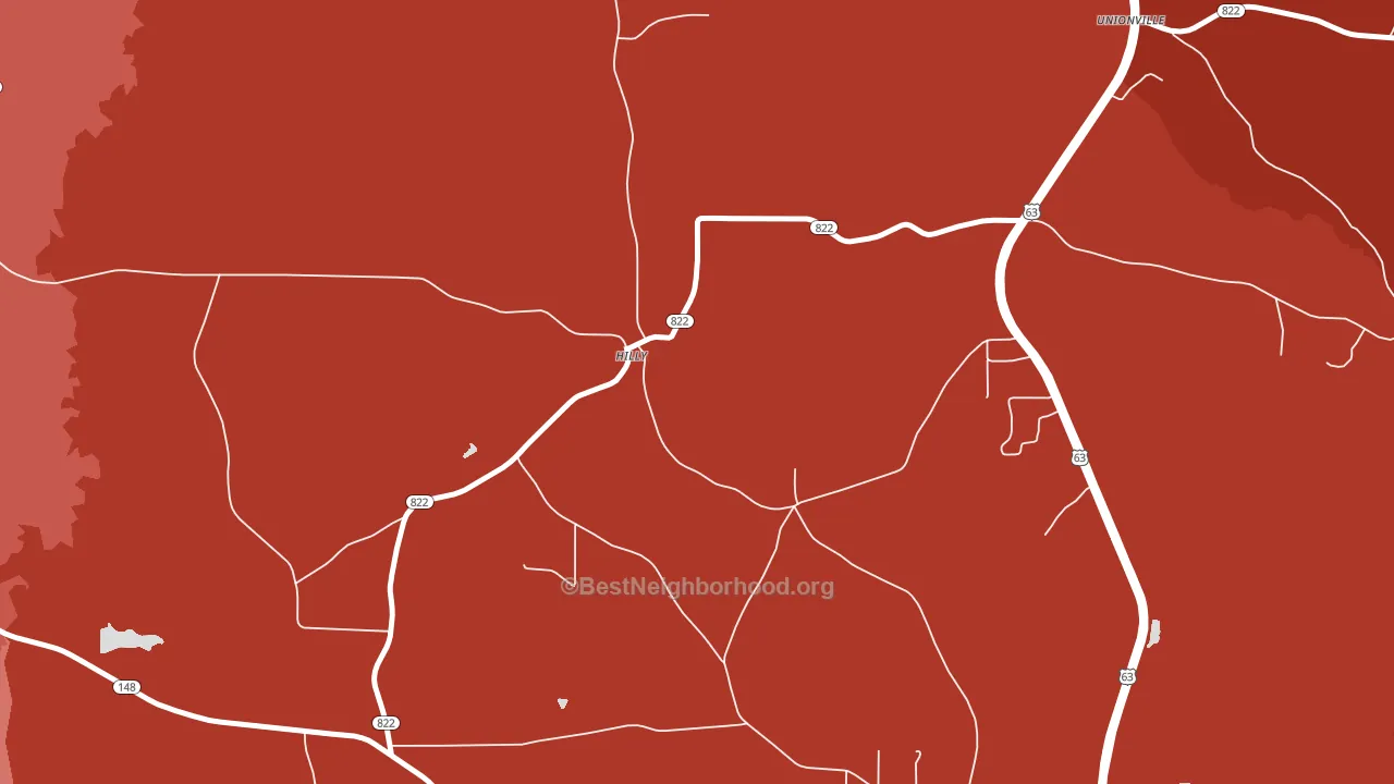 Hilly, LA block-group political-lean map