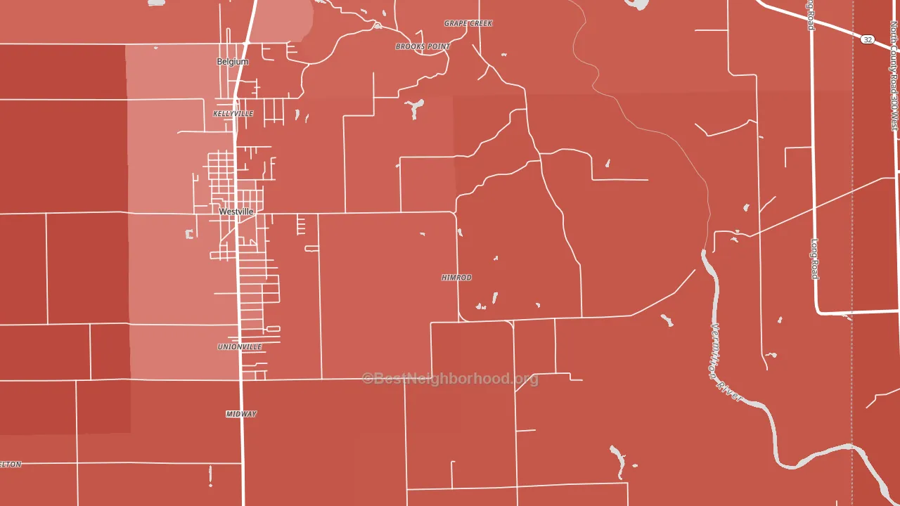 Himrod, IL block-group political-lean map