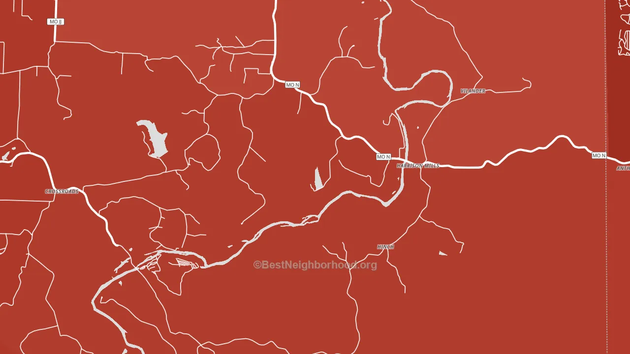 Hinch, MO block-group political-lean map