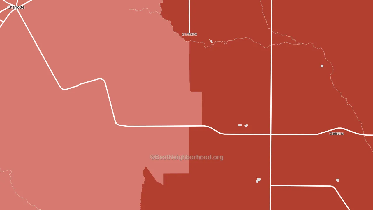 Hindes, TX block-group political-lean map