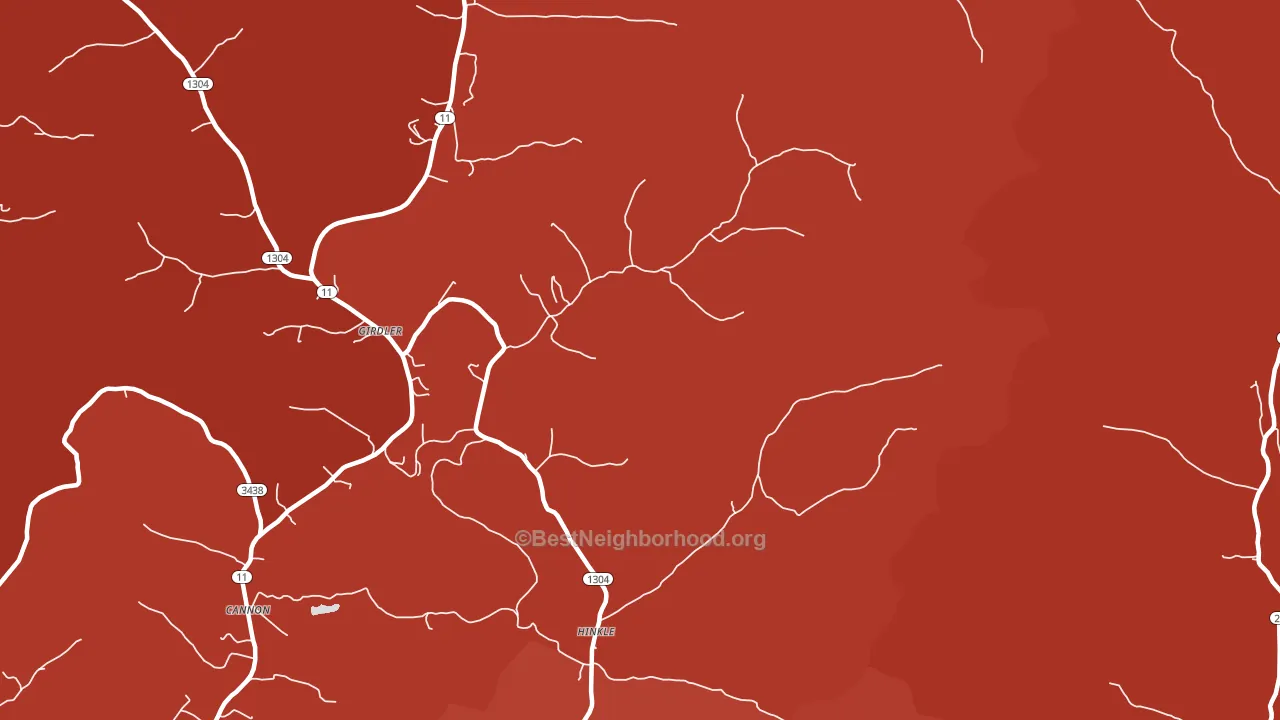 Hinkle, KY block-group political-lean map