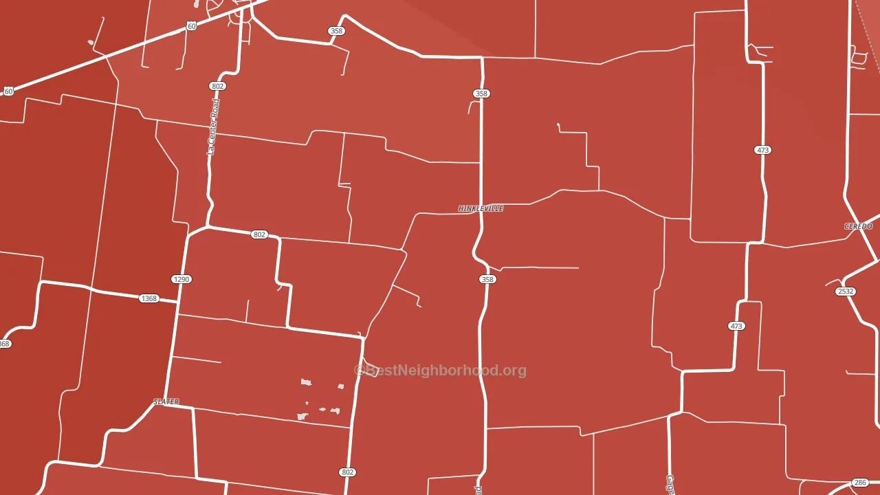 Hinkleville, KY block-group political-lean map
