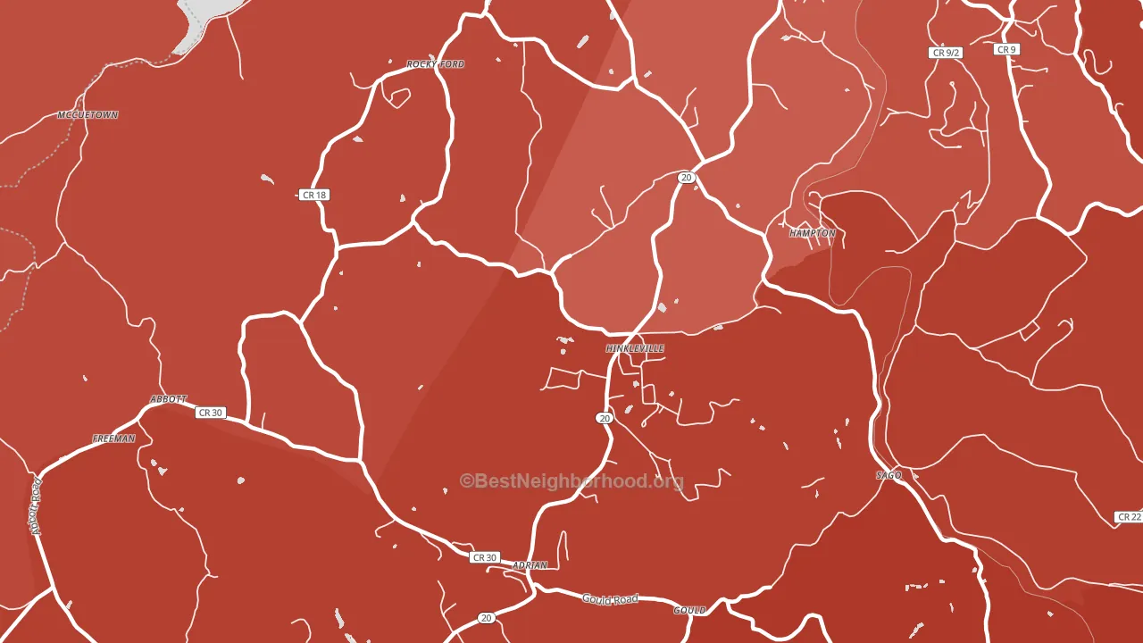 Hinkleville, WV block-group political-lean map