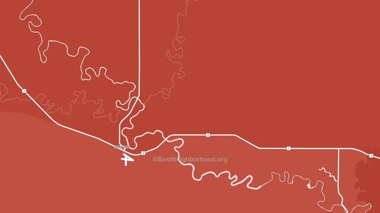 Hinsdale, MT block-group political-lean map