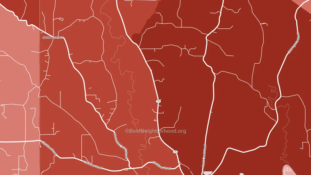 Hintonville, MS block-group political-lean map