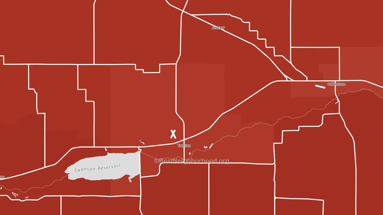 Hitchcock County, NE block-group political-lean map