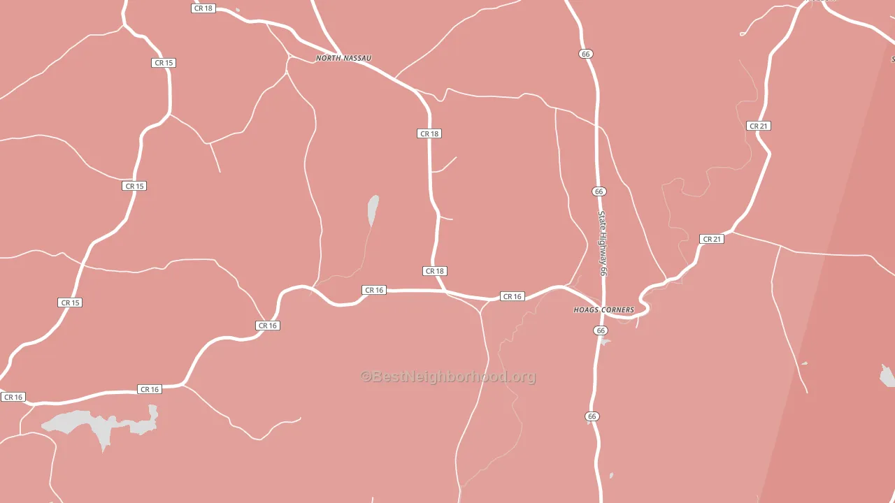 Hoag Corners, NY block-group political-lean map