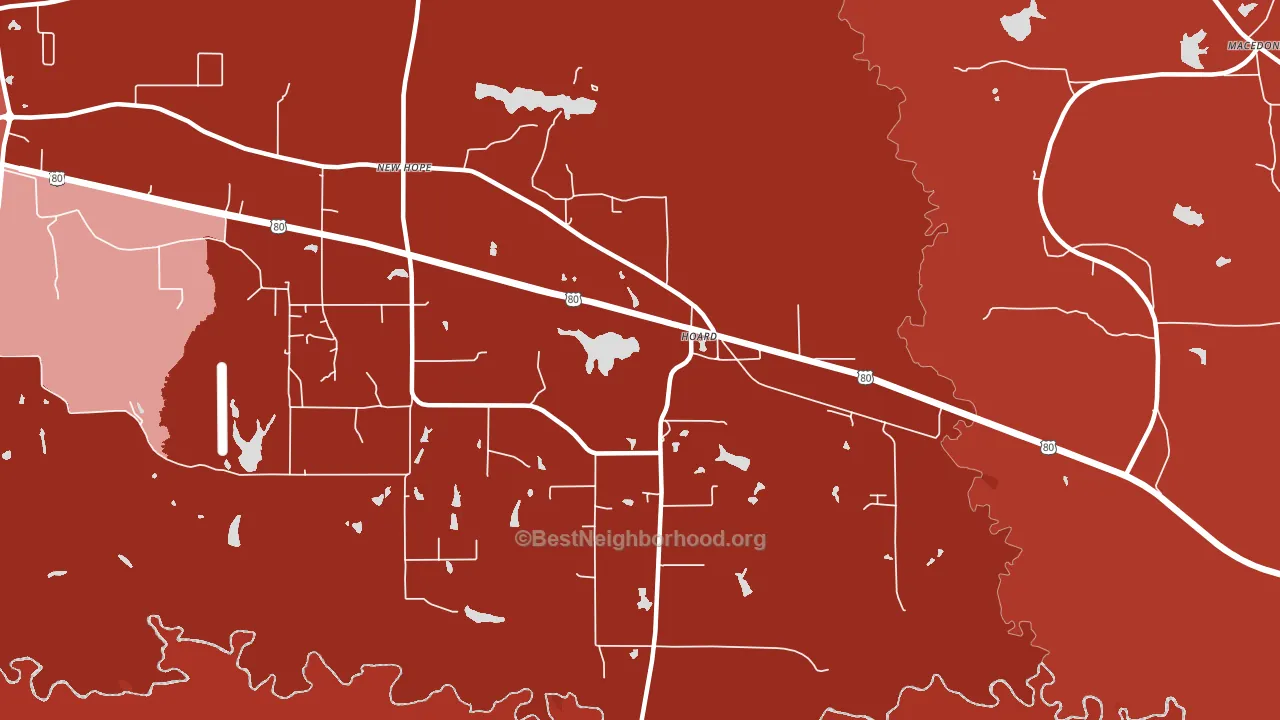 Hoard, TX block-group political-lean map