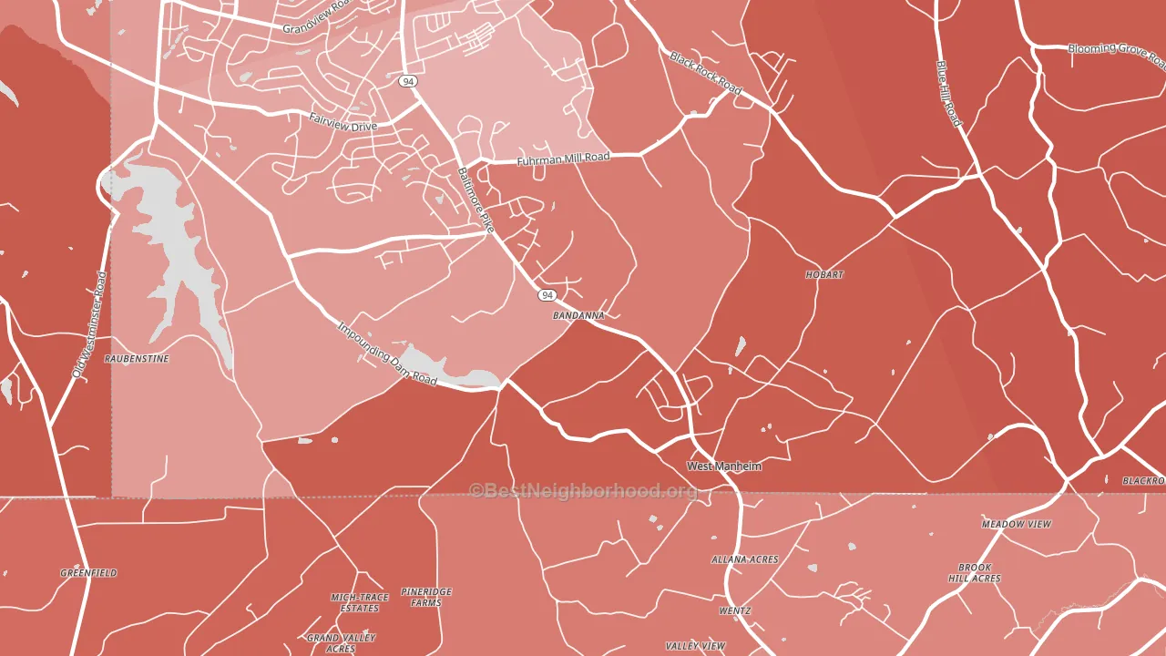 Hobart, PA block-group political-lean map
